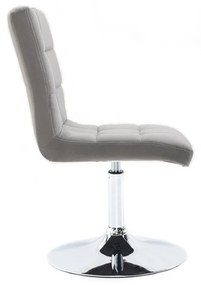 LuxuryForm DESIGN Stolička TOLEDO VELUR na striebornom tanieri - svetlo šedá
