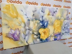 Obraz akvarelové žlté tulipány