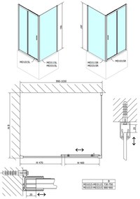 Polysan Polysan, DEEP sprchová bočná stena 900 x 1500 mm, číre sklo, MD3315