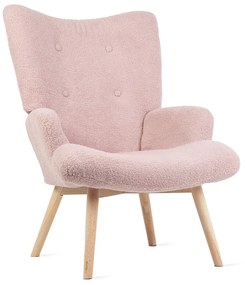 Kreslo ušiak MOSS BOUCLÉ PINK