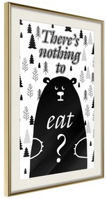 Artgeist Plagát - There's Nothing To Eat? [Poster] Veľkosť: 20x30, Verzia: Zlatý rám s passe-partout