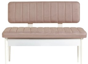 Lavica VINA s úložným priestorom 110 cm biela/béžová