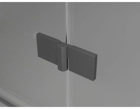 Mexen, Mexen Lunar pravé otočné sprchové dvere 135 cm, transparentné, pištoľový kov - 834-135-000-95-00-P