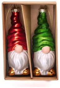 Sklenené ručne vyrobené vianočné ozdoby v súprave 2 ks ø 4 cm Gonk – Sass &amp; Belle