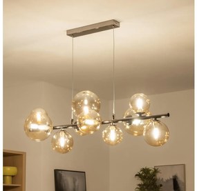 Brilagi - LED luster na lanku MILLA 10xG9/3W/230V čierny chróm/zlatá