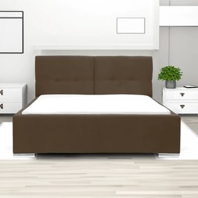Čalúnená posteľ s úložným priestorom FELIX 140 x 200 cm Hnědý
