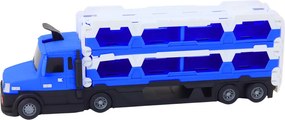 LEAN Toys Lora Odťahovka Závodná dráha 2 v 1 Svetlá Zvuky Značky Autíčka Modrá
