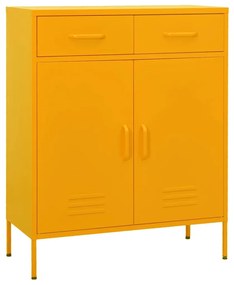 Úložná skrinka horčicovo-žltá 80x35x101,5 cm oceľ 336155