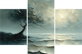 Obraz - Olejomaľba stromu s oceánom (90x60 cm)
