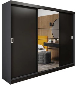 Skriňa Retro 200 6L grafit / dvierka čierna