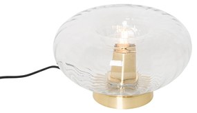Stolná lampa v štýle Art Deco zlatá so sklom - Ayesha