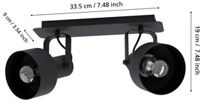 Eglo 99518 - Bodové svietidlo CASIBARE 2xE27/28W/230V