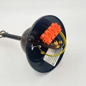 Luster na reťazi RETRO 2xE27/60W/230V bronzová/patina