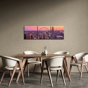 Obraz - New York (s hodinami) (90x30 cm)