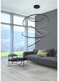 Azzardo AZ3137 - LED Stmievateľný luster na lanku WHEEL LED/190W/230V čierna