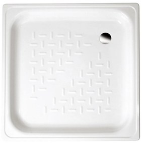 Aqualine Aqualine, Smaltovaná sprchovacia vanička, štvorec 80x80x16cm, biela, PD80X80