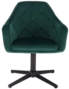 LuxuryForm DESIGN Kreslo ANDORA VELUR na čiernom kríži - zelené