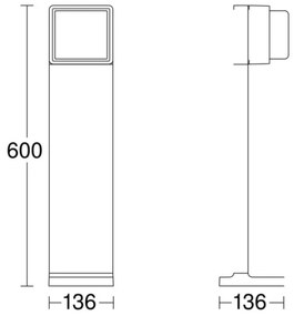Steinel 078652 - LED Stmievateľná vonkajšia lampa GL 85 C 600 LED/9W/230V IP44