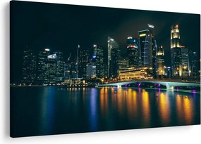 Obraz nočného Singapuru (90x60 cm)
