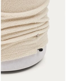 Krémový taburet z textílie buklé Kaeli – Kave Home