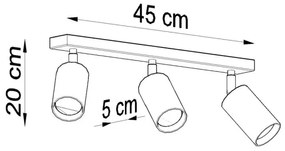 Sollux SL.0703 - Bodové svietidlo BERGE 3xGU10/40W/230V