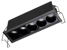 Minimalistické podhľadové svietidlo do sadrokartonu Tetris 14 10W CCT čierna