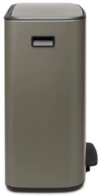 Sivý nášľapný oceľový odpadkový kôš na triedený odpad 60 l Bo – Brabantia