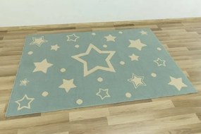 Detský koberec KIDS 533743/85855 Hviezdy modrý