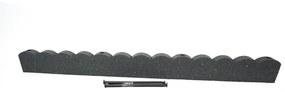 Záhradná obruba Scalloped sivá 120 cm, gumová (vrátane klincov) MHEU5000030