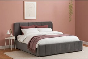 Noela Čalúnená posteľ s úložným priestorom tmavo šedá AVENA 160