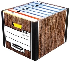 Archivačný kontajner Fellowes Bankers Box Woodgrain 2 ks/bal, modrá