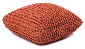 Tehlovo červený vankúšový puf Bonami Essentials Knit