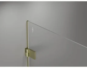 Mexen Lunar-B Duo, výklopný sprchový kút 100 x 95 cm, 8mm číre sklo, zlatý matný profil, 832-100L-095P-55-00