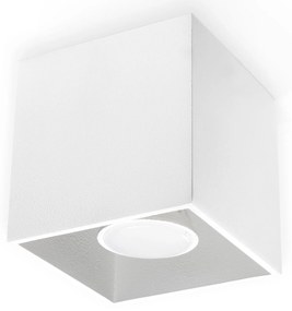 SOLLUX LIGHTING Stropné osvetlenie QUAD 1, 1xGU10, 40W, 10x10cm, hranaté, biele