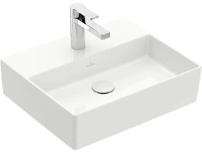 VILLEROY &amp; BOCH Memento 2.0 závesné umývadlo s otvorom, bez prepadu, 500 x 420 mm, biela alpská, 4A225101