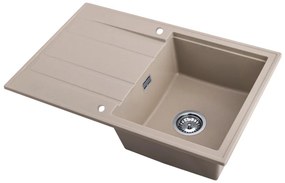Gamma Modern 8050, 1-komorový granitový drez 790x500x210 mm, béžová, GMA-ZM-8050-B