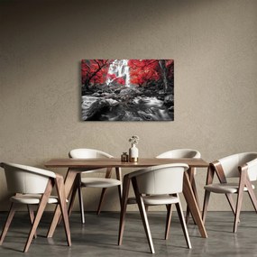 Obraz - Vodopády v jesennej krajine (90x60 cm)
