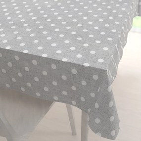 Biante Dekoračný obdĺžnikový obrus Porto PRT-018 Biele bodky na sivom režnom 120x200 cm