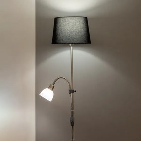 BRILAGI - Stojacia lampa CERIA 1xE27/100W/230V + 1xE14/25W matný chróm/čierna