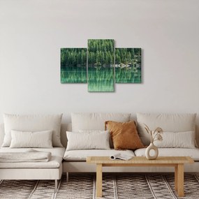 Obraz - Ihličnany pri jazere (90x60 cm)