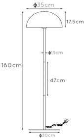 Lucide 45796/01/44 - Stojacia lampa SIEMON 1xE27/40W/230V oranžová