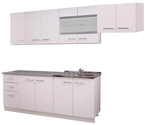 Kuchynská linka Diva 260 Biely / biely Lesk 11008406