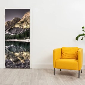 Fototapeta na dvere - Jazero v horách (95x205cm)