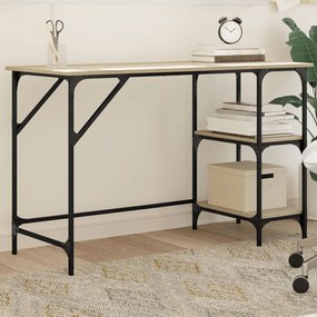 Stôl dub sonoma 120x50x75 cm kov a kompozitné drevo 845322