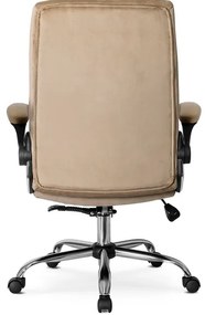 Vintino kancelárska otočná stolička JACOB s chrómovými nohami bežová