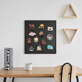 Toptabule.sk Čierna tabuľa na magnetky PREMIUM v hliníkovom čiernom ráme 120x90 cm