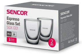 Sencor SGX 001 termo pohár na espresso 80 ml, 2 ks