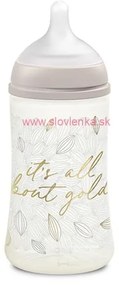 SUAVINEX - GOLD dojčenská fľaša 270 ml fyziologický prietok M - šedá