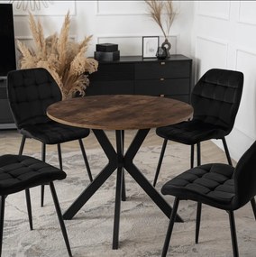 Stôl ERION 80 cm Dub Rustikál / čierny