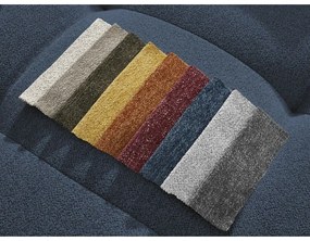 Modrá ženilková rozkladacia/s úložným priestorom rohová pohovka (pravý roh/s leňoškou) Roxelane – Bobochic Paris